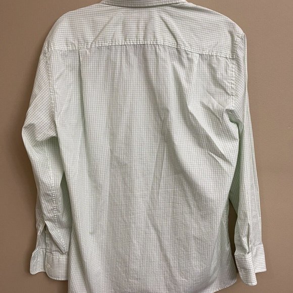 Men's Vineyard Vines Long Sleeve Button Down Shirt Size 15 R Green Check - Picture 4 of 4